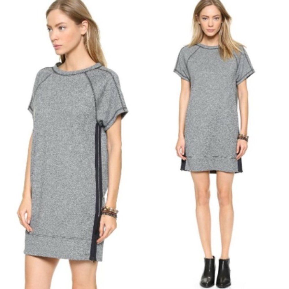 MADEWELL Panorama Melbourne T-Shirt Dress Short Sleeve Gray Sz S EUC